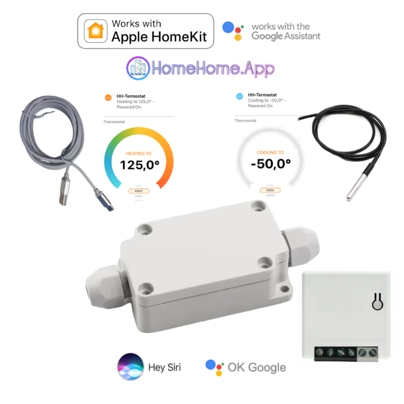 Smart Thermostat  for Apple HomeKit Google Home Outdoor Temperature and Humidity - Görsel 3