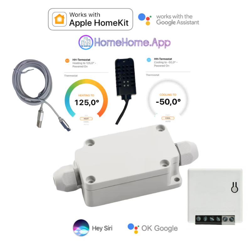 Smart Thermostat  for Apple HomeKit Google Home Outdoor Temperature and Humidity - Görsel 5