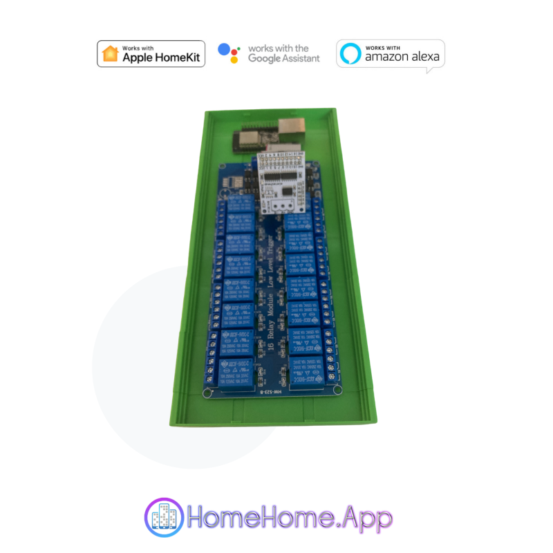 Apple HomeKit, Google Home, Alexa Compatible Ethernet 16x Relay Switch DIN Rail - Görsel 6