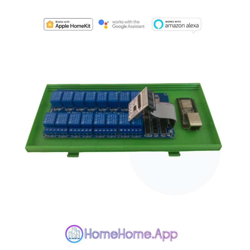 Apple HomeKit, Google Home, Alexa Compatible Ethernet 16x Relay Switch DIN Rail - Görsel 5