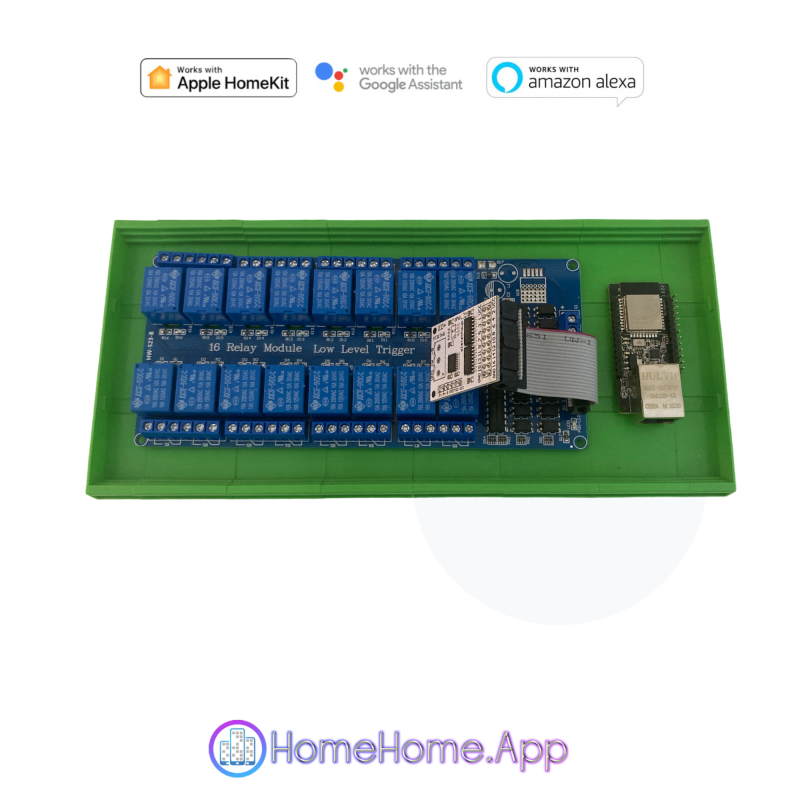 Apple HomeKit, Google Home, Alexa Compatible Ethernet 16x Relay Switch DIN Rail - Görsel 4