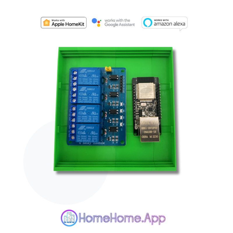 Apple HomeKit, Google Home, Alexa Compatible Ethernet 4x Relay Switch - Görsel 6