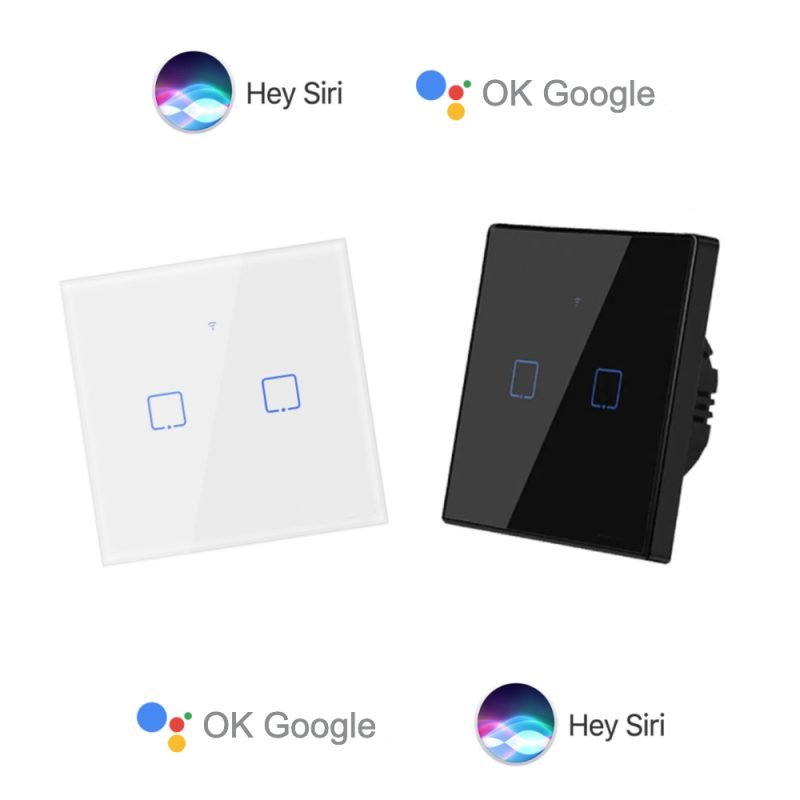 Glass Touch Wall Switch Roller Shutter On Off For Apple HomeKit Google Home - Görsel 2