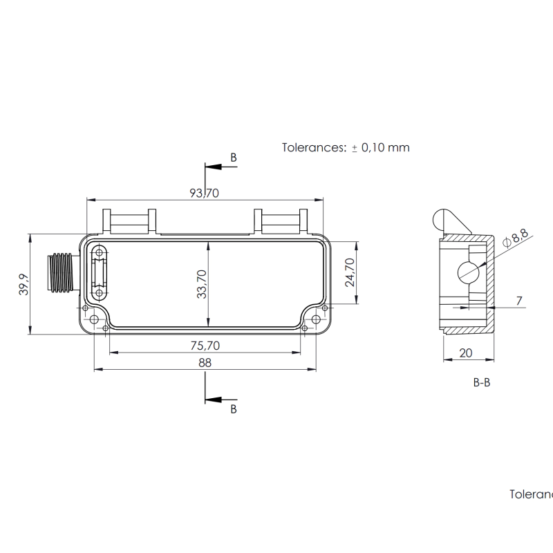 Outdoor Plastic Enclosure Box for IOT Projects with IP67 Rating Cable Gland - Görsel 2