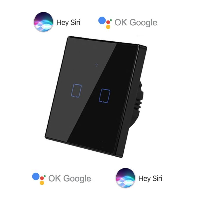 Glass Touch Wall Switch Roller Shutter On Off For Apple HomeKit Google Home - Görsel 4