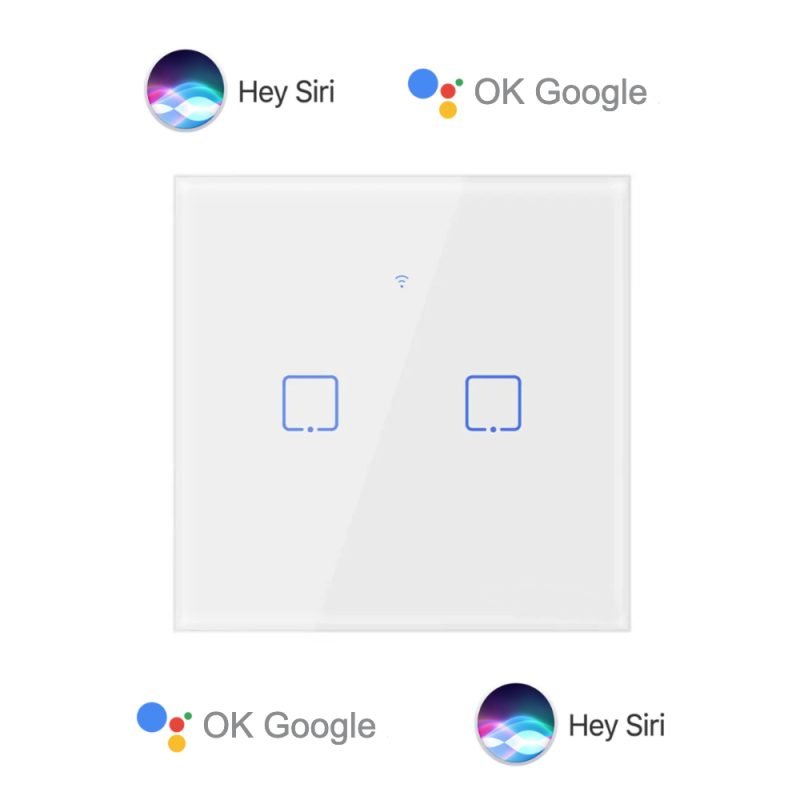 Glass Touch Wall Switch Roller Shutter On Off For Apple HomeKit Google Home - Görsel 3