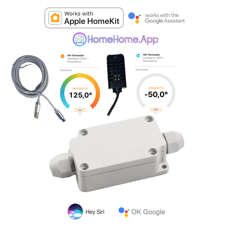 Smart Thermostat  for Apple HomeKit Google Home Outdoor Temperature and Humidity - Görsel 4
