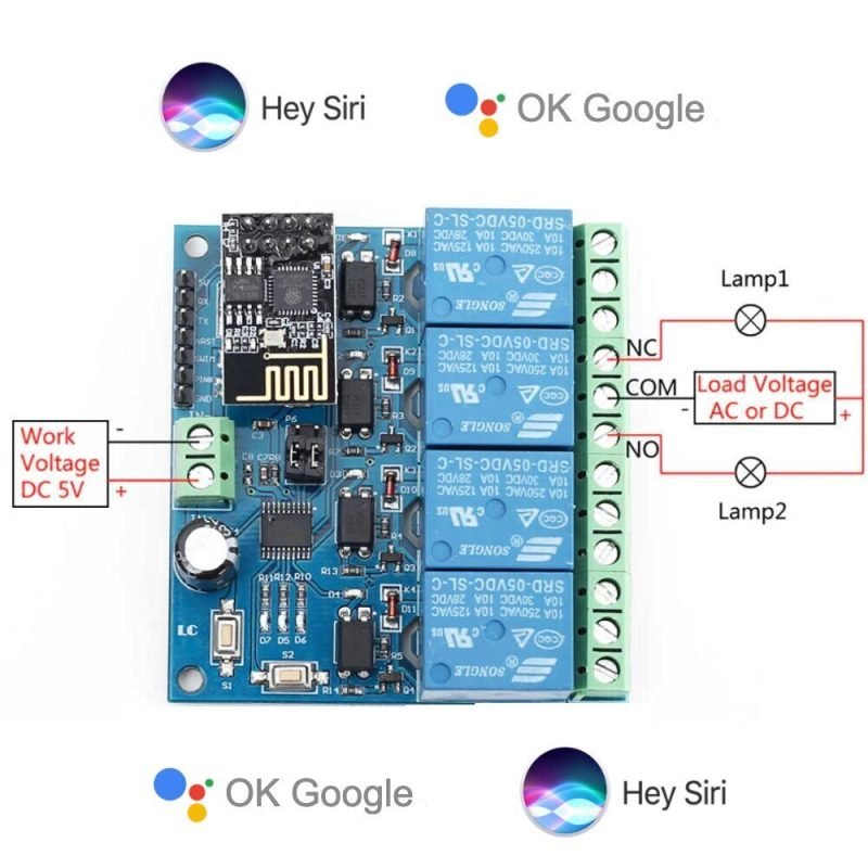 Smart 4 Channel Relay Switch for Apple HomeKit and Google Home - Görsel 2