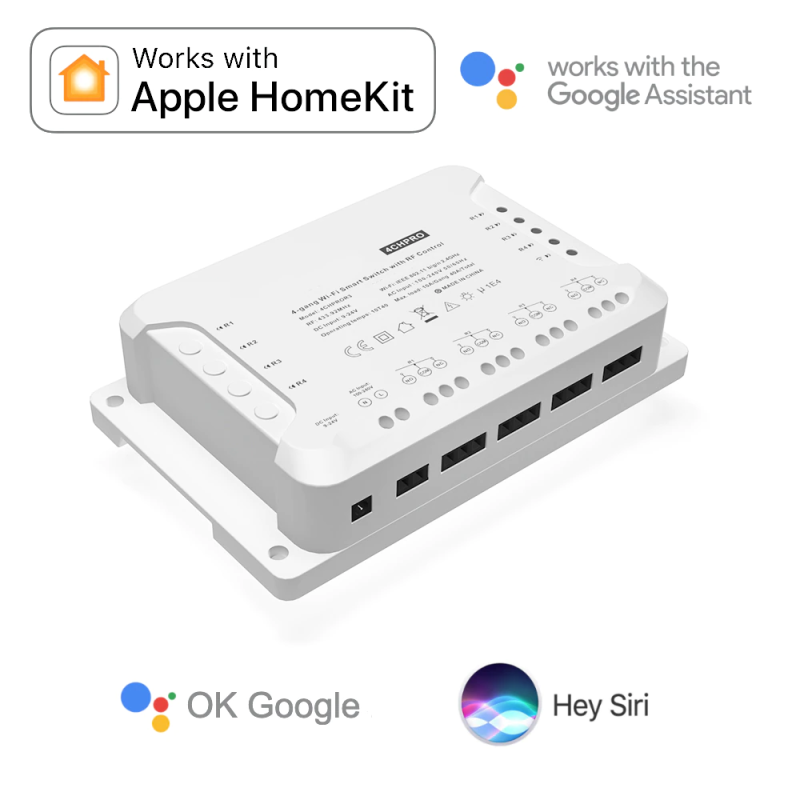 4CH Pro R3 Smart Home WiFi Switch 4 Relay For Apple HomeKit Google Assistant - Görsel 6