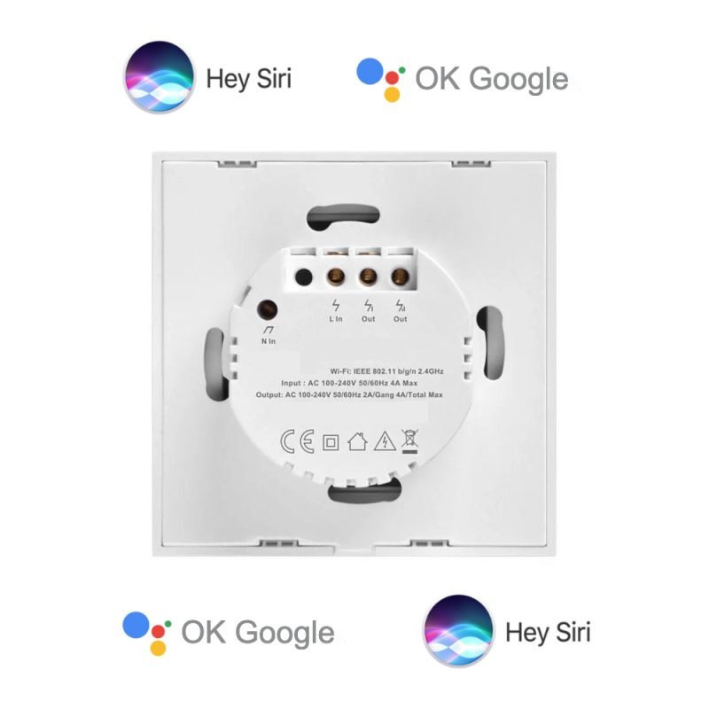 Glass Touch Wall Switch Roller Shutter On Off For Apple HomeKit Google Home - Görsel 6