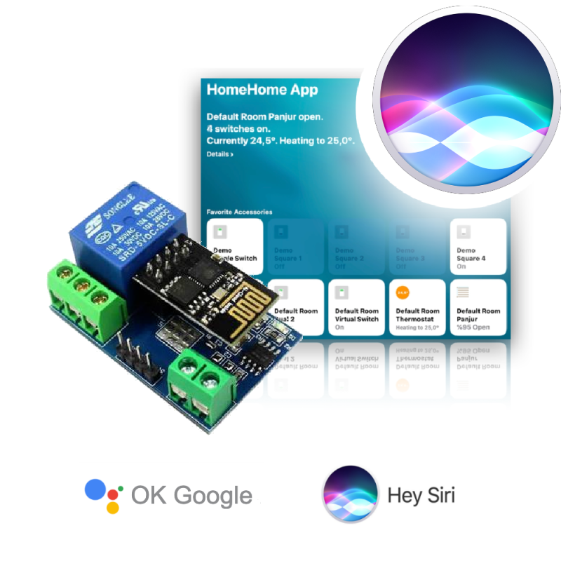 Thermostat Switch For Apple HomeKit WiFi Dry Contact Relay Smart Home Google - Görsel 2